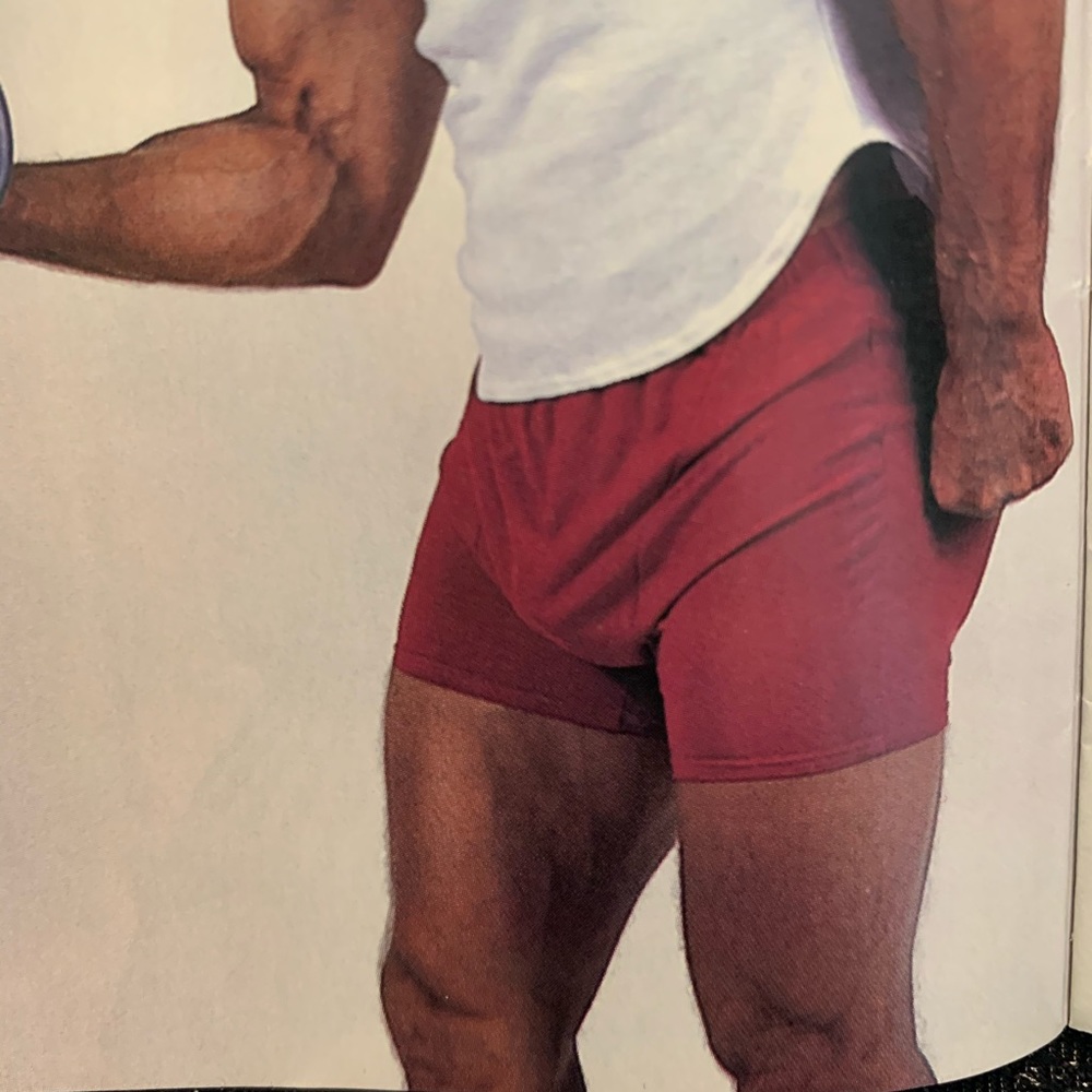 Gym V-Pouch Short  X077 -Burgundy UL*